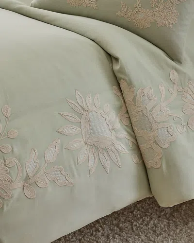 Callisto Home Varla 3-piece King Duvet Set In Green
