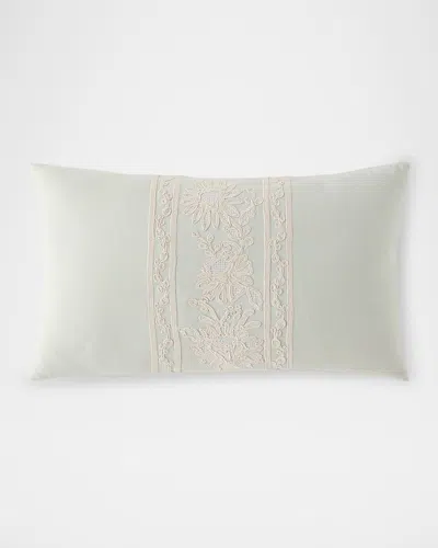 Callisto Home Varla Lumbar Pillow, 14" X 24" In Green