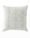 Callisto Home Velvet Medallions Decorative Pillow - 22" In Aqua