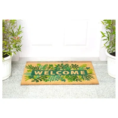Calloway Mills 36 In. X 24 In. Non-slip Door Mat In Green;yellow