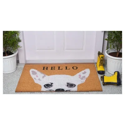 Calloway Mills Apple Head Chihuahua 17" X 29" Non-slip Door Mat In White