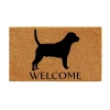 Calloway Mills Beagle Outdoor Rectangular Doormat In White