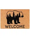 Calloway Mills Bear Country Outdoor Rectangular Doormat In Brown