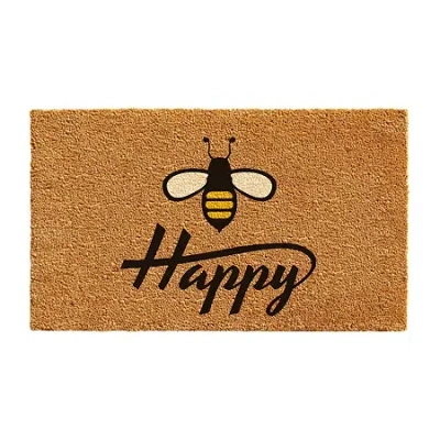 Calloway Mills Bee Happy Outdoor Rectangular Doormat In Brown