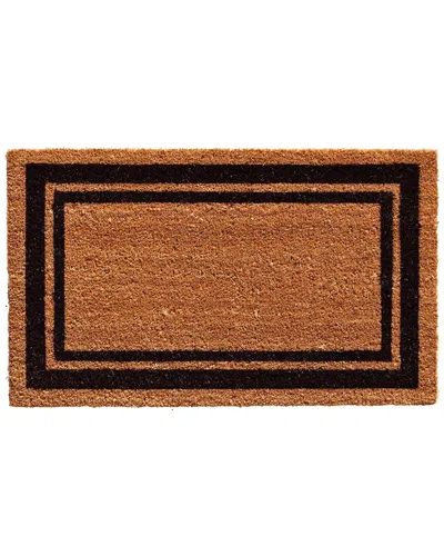 Calloway Mills Black Border Doormat In Brown