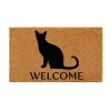 Calloway Mills Black Cat Welcome Outdoor Rectangular Doormat In Multi