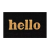 Calloway Mills Block Hello Outdoor Rectangular Doormat In Black