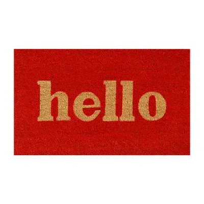 Calloway Mills Block Hello Outdoor Rectangular Doormat In Multi