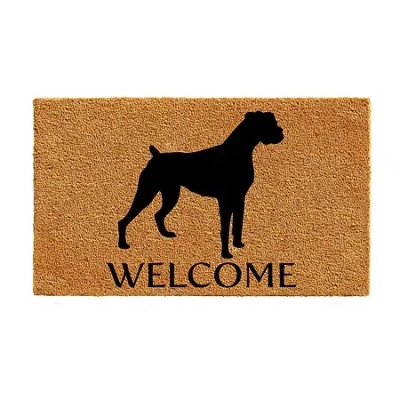 Calloway Mills Boxer Outdoor Rectangular Doormat In Brown