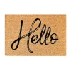 Calloway Mills Canty Hello Black Outdoor Rectangular Doormat In Multi