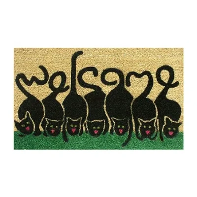 Calloway Mills Cats Welcome Outdoor Rectangular Doormat In Multi