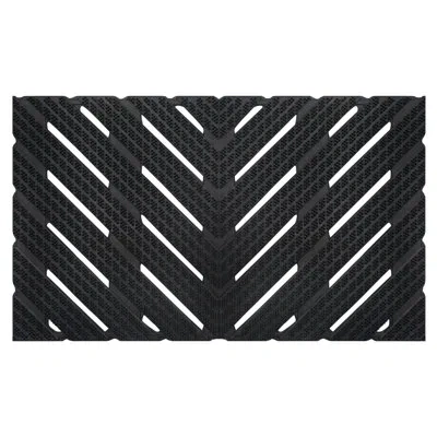 Calloway Mills Chevron Rubber Doormat 18 ''x  30'' In Black