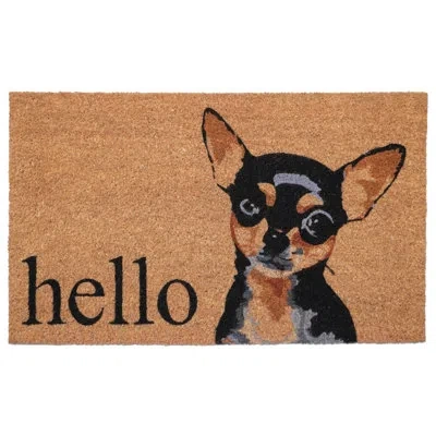 Calloway Mills Chihuahua 17" X 29" Non-slip Door Mat In Black,tan