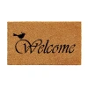 Calloway Mills Chirp Welcome Outdoor Rectangular Doormat In Brown