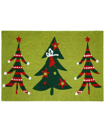 Calloway Mills Christmas Trio Doormat In Green