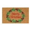Calloway Mills Christmas Wreath Outdoor Rectangular Doormat In Multi