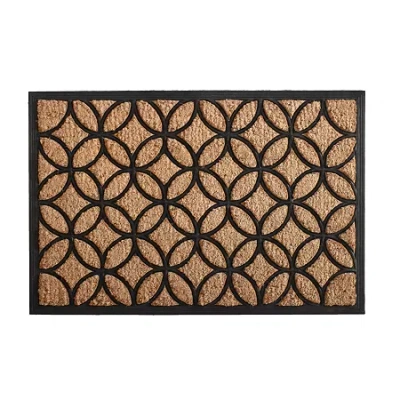 Calloway Mills Circles Outdoor Rectangular Doormat In Multi