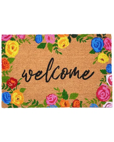 Calloway Mills Colorful Roses Welcome Doormat In Multi