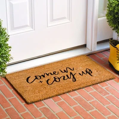 Calloway Mills Come In And Cozy Up Indoor Outdoor Door Mat In Multicolor
