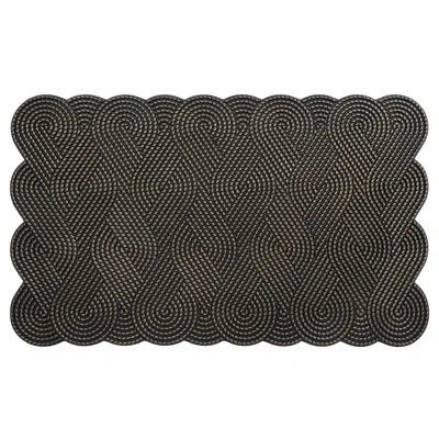 Calloway Mills Copper Knotted Rubber Mat 18 ''x  30'' In Black