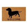 Calloway Mills Dachshund Outdoor Rectangular Doormat In Brown