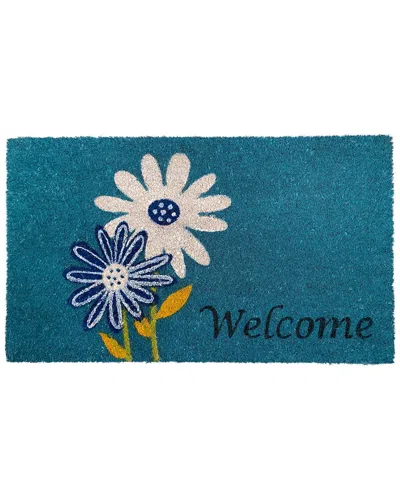 Calloway Mills Daisy Welcome Doormat In Blue