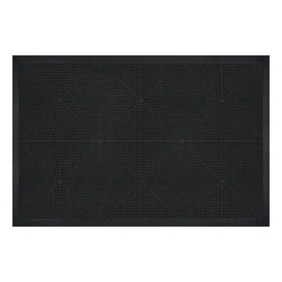 Calloway Mills Diamond Ridge Scraper Mat 2'x 3' In Black