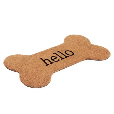 Calloway Mills Dog Bone Shape Hello, 17" X 29" In Black