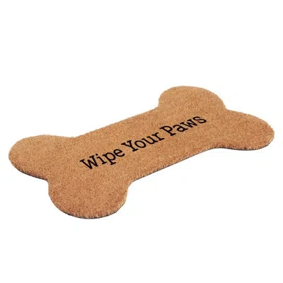 Calloway Mills Dog Bone Shape Wipe Your Paws, 17" X 29" In Black