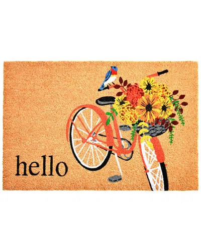 Calloway Mills Floral Bicycle Doormat In Brown