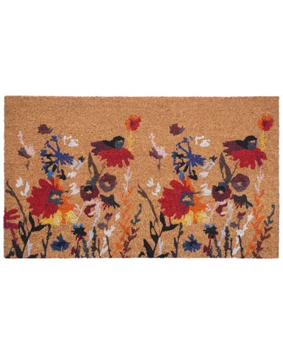 Calloway Mills Floral Doormat In Brown