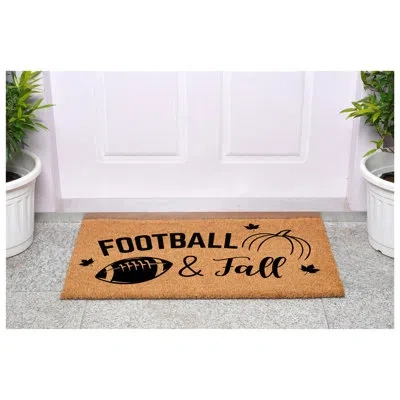 Calloway Mills Football & Fall Doormat, 17" X 29" In Brown