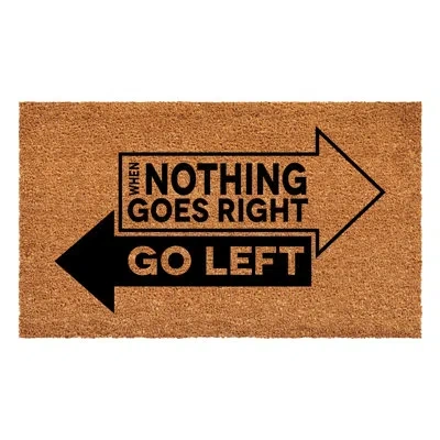 Calloway Mills Go Left 72 In. X 36 In. Indoor Outdoor Door Mat In Multicolor