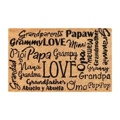 Calloway Mills Grandparents Outdoor Rectangular Doormat In Multi