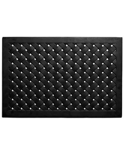 Calloway Mills Hampton Weave Rubber Doormat In Black