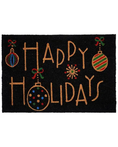 Calloway Mills Happy Holidays Doormat In Black