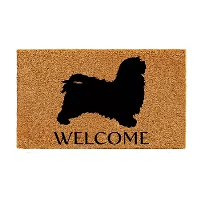 Calloway Mills Havanese Outdoor Rectangular Doormat In Gold