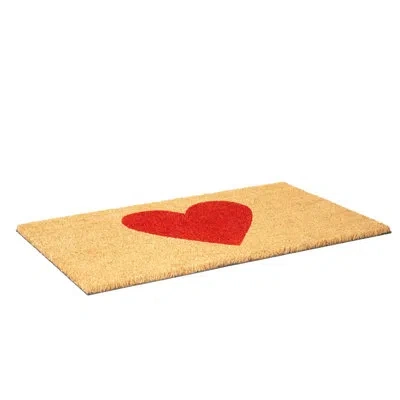 Calloway Mills Heart Indoor Outdoor Door Mat In Red