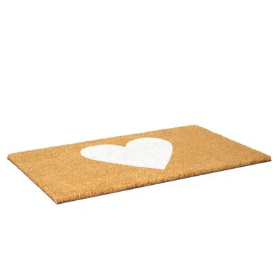 Calloway Mills Heart Indoor Outdoor Door Mat In White