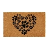 Calloway Mills Heart Paws Outdoor Rectangular Doormat In Black
