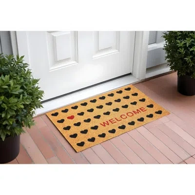 Calloway Mills Heart Welcome Indoor Outdoor Doo Mat In Black