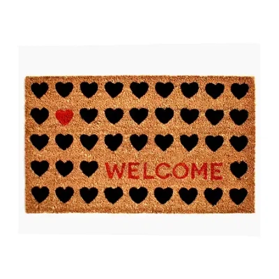 Calloway Mills Heart Welcome Outdoor Rectangular Doormat In Multi