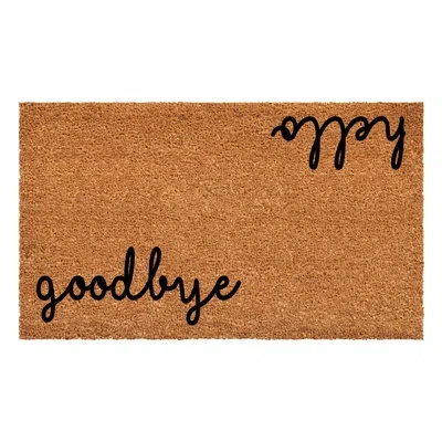 Calloway Mills Hello Goodbye 72 In. X 36 In. Indoor Outdoor Door Mat In Multicolor
