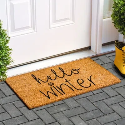 Calloway Mills Hello Winter Indoor Outdoor Door Mat In Multicolor