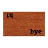 Calloway Mills Hi Bye Outdoor Rectangular Doormat In Brown
