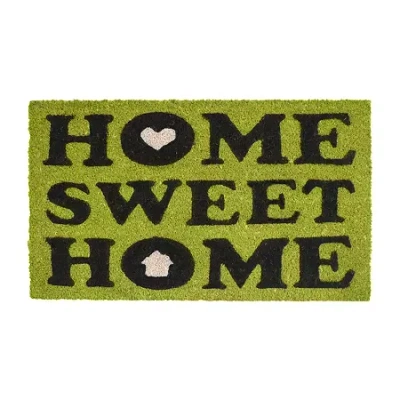 Calloway Mills Home Sweet Home Outdoor Rectangular Doormat In Green