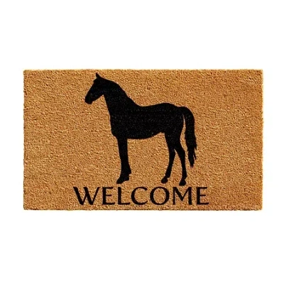 Calloway Mills Horse Welcome Outdoor Rectangular Doormat In Multi