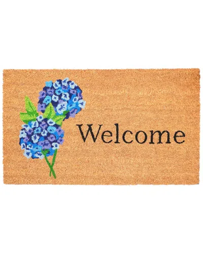 Calloway Mills Hydrangea Welcome Doormat In Brown