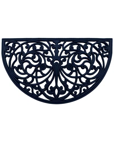 Calloway Mills Iris Rubber Doormat In Blue