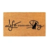 Calloway Mills Life Is Better With A Dog Outdoor Rectangular Doormat In Brown